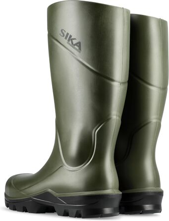 Робочі чоботи SIKA Unisex PU, легке та зручне взуття, нековзне, самоочисна підошва, термоізоляція від холоду та спеки, амортизуюча устілка для сільського господарства, рибальства та медичної промисловості, розмір 43 EU, зелений
