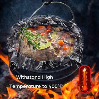 Одноразовий кулінарний мішок WRAPOK для повільного приготування, без бісфенолу А, для овальних або круглих каструль, великого розміру, 33 х 53 см, вміщує від 3 до 8,5 літрів 3 шт. и (всього 30 пакетиків)