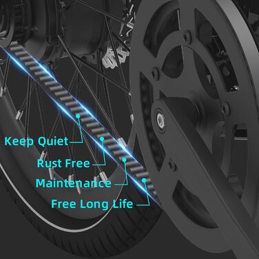 Електричний велосипед ADO E-Bike Air Carbon, складний велосипед, жіночий/чоловічий електровелосипед, ремінний привід, 14,5 кг, IPS LCD-дисплей, GPS, додаток ADO, 250 Вт, чорний