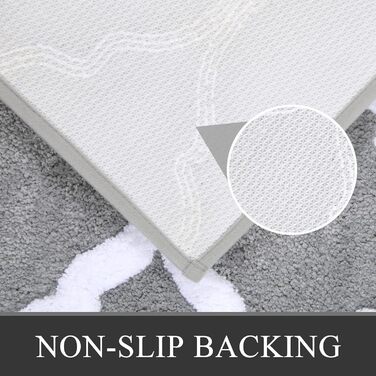 Набір килимків для ванної з мікрофібри Pauwer Набір килимків для ванної з мікрофібри 2 шт. нековзний абсорбуючий м'який килимок дл