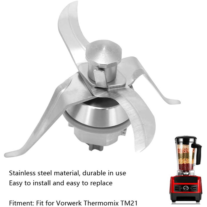 Запасна частина леза міксера, сумісна, алюмінієве лезо міксера, змінний аксесуар, підходить TM21 EM