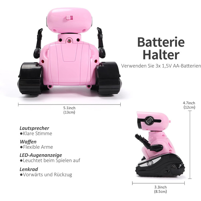 Робот Діти, Іграшка-робот на дистанційному керуванні, Робот на радіоуправлінні зі світлодіодними очима та музикою, Дитяча іграшка