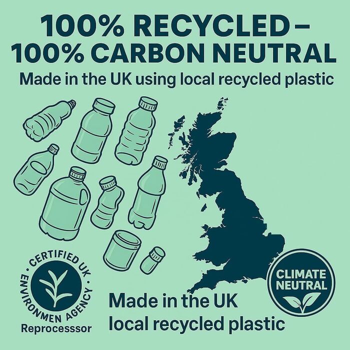 Л міцні, надзвичайно міцні, прозорі сміттєві пакети, прозорого кольору, з плоским верхом, великі сміттєві пакети, 40 мікрон, перероблені, стійкі до розривів, для кухні, побуту, комерційного використання (20), 240