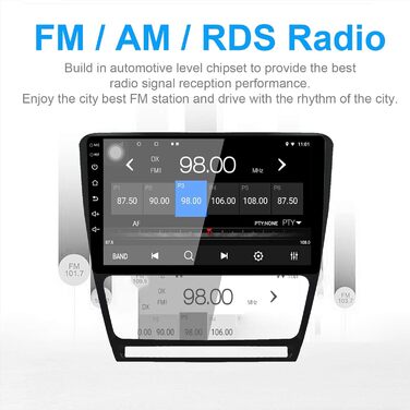 Для Skoda Octavia 2009-2013 Автомобільна стереосистема Головний пристрій 10-дюймовий сенсорний екран GPS навігація Bluetooth WiFi Mirror Link USB AM FM RDS Радіо DSP плеєр 2G RAM32G ROM, 10