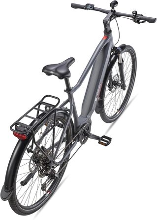 Електричний велосипед TELEFUNKEN E-Bike для чоловіків та жінок Міський педальний велосипед позашляховика з двигуном середнього розташування та літій-іонним акумулятором 720 Втгод Перемикач швидкостей Гідравлічні дискові гальма Світлодіодне освітлення Коле