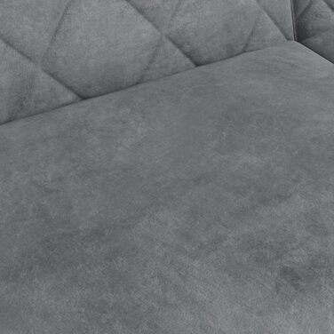 Місний диван Yaheetech з функцією сну, розкладний диван 159 см з оксамитової тканини, невеликий розкладний диван, спальна зона 140,5 94 см, для вітальні/спальні, темно-сірий, 2-