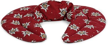 Подушка для шиї GIRAFFENLAND з коміром-стійкою, квітка едельвейса - подушка з вишневих кісточок - подушка для шиї, нагрівальна подушка - дуже затишна грілка для шиї