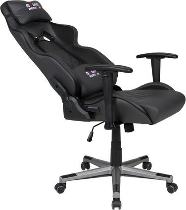 Ігрове крісло GAME ROCKER G-20 зі штучної шкіри чорного/антрацитового кольору, вантажопідйомність до 110 кг