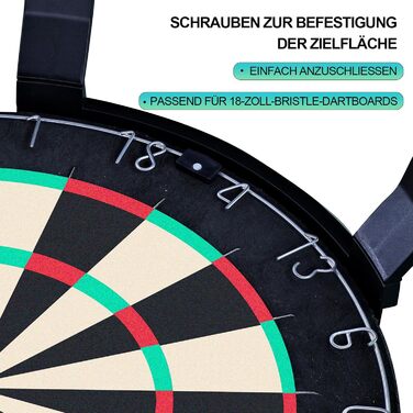 Підсвічування мішні для дартсу Яскраве світлодіодне освітлення на 360 градусів Система підсвічування мішні для дартсу Швидке встановлення без інструментів Підходить для 18-дюймових мішень для дартсу Аксесуари для дартсу