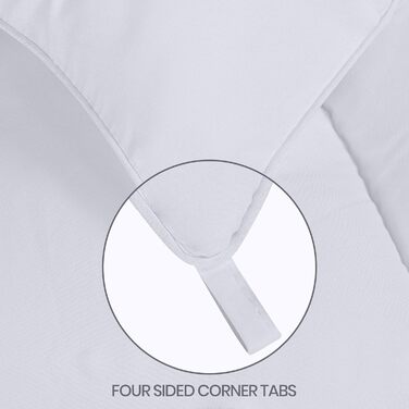 Постільна білизна Utopia Ковдра 200 x 200 см, Всесезонна ковдра 370 GSM Наповнювач, Дихаюча ковдра для сну, Ковдра, Super Soft Cud