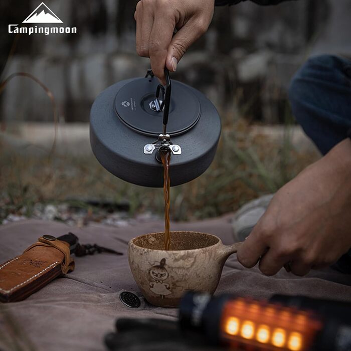 Портативний алюмінієвий кемпінговий чайник Campingmoon S800 (0,8 л)