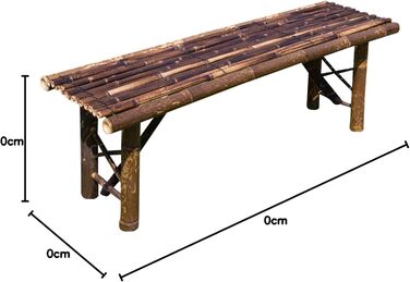 Садова лавка дерево, дерев'яна лавка коричневий бамбук, 120 см, 4u 1032