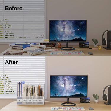 Металевий офісний органайзер EasyPAG A4 з 5 кишенями, тримач для документів, лоток для файлів, тримач для журналів, лоток для листів, органайзер для паперових журналів, білий