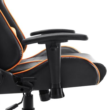 Геймерське крісло, офісне крісло, чорно-помаранчеве, штучна шкіра