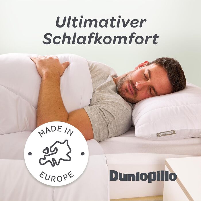 Подушка Dunlopillo 40x80 - Преміальна подушка для сну Сертифікована подушка Oeko-Tex для алергіків Ідеальна подушка для ліжка Подушка, подушка для голови, подушка для ліжка 40 x 80 см Подушка для сну