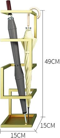 Металевий тримач для парасольки, Внутрішній тримач для парасольки, Золотий тримач для парасольки, Квадратний тримач для парасольки, Підставка для парасольки для вхідних дверей