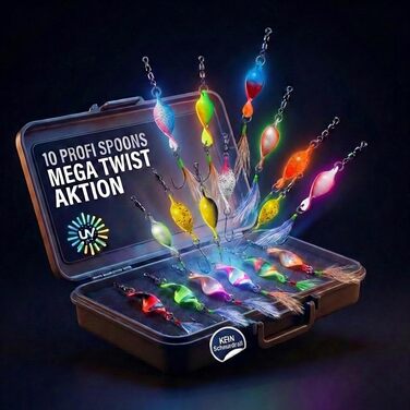 Новинка виставки 2024 Блесни Spoons Trout Mega Twist 10 шт. у коробці з блеснами Набір блесень для лову форелі Ловля форелі блешнею Набір блешень для лову форелі Trout 3g з пружиною