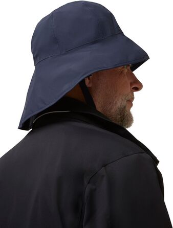 Дощовик crazy4sailing Storm Southwester для чоловіків та жінок водонепроникний вітрильний капелюх з підкладкою та ремінцем на підборідді класичний дощовик з клейкої шкіри для вітрильного спорту, риболовлі та активного відпочинку вітрозахисний та дихаючий,