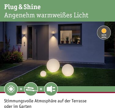Світильник-сфера Paulmann Plug & Shine Globe IP67 3000K 24V (94178) вуличне освітлення для саду та тераси, стандартний розмір