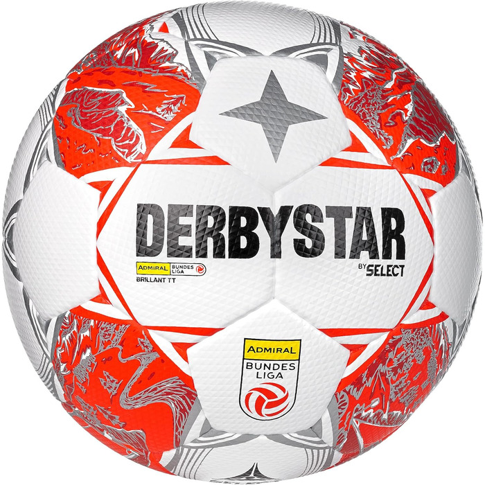 Обладнання Derbystar - М'ячі тренувальні Admiral Bundesliga Brillant TT v24 біло-червоний 4