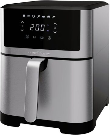 Аерофритюрниця ProfiCook 8 л Безмасляне приготування Airfryer з 7 програмами XXL-модель з мінімумом диму та запахів PC-FR 1269 H, нержавіюча сталь *Модель 2024*