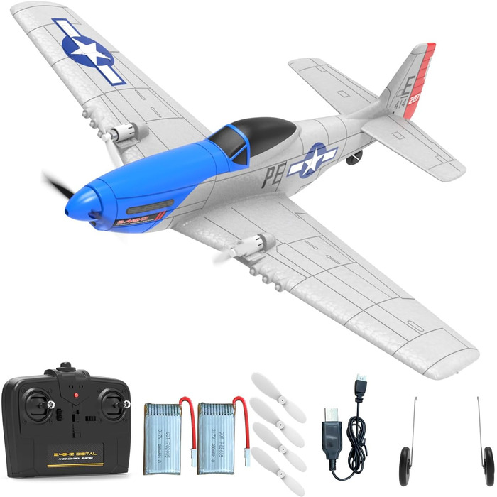 Гіростабілізатор літака з дистанційним керуванням 2,4 ГГц, 2-канальний літак на дистанційному керування RTF іграшка-планер, 2-кана