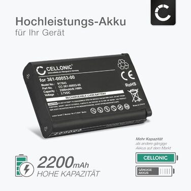 Акумулятор для навігації, сумісний з Garmin VIRB, Monterra VIRB Elite Alpha 100 (2200 мАг, 3,7 В) 2 шт. 2 акумулятори