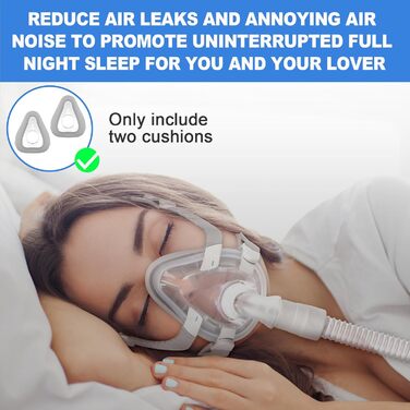 Запасна подушка (M) для AirTouch F20 (2 шт.), комфорт та ущільнення з піною з пам'яттю (нова версія), виняткова цінність та довговічна заміна, аксесуар для CPAP від BlessEase (M)