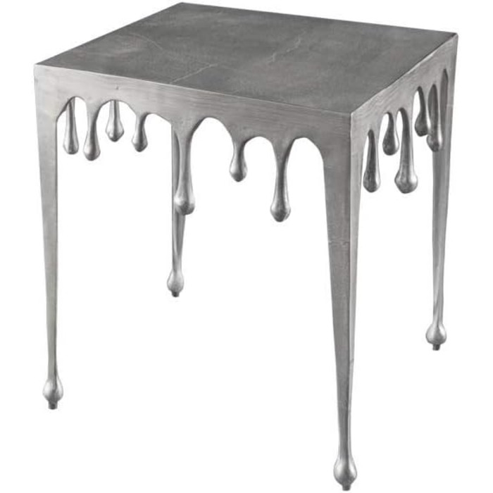 Журнальний столик Riess Ambiente Extravagant Liquid LINE L 46 см, сріблястий, дизайн, стіл для вітальні