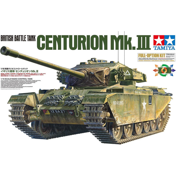 Радіокерований британський танк Centurion Mk.III - Набір для моделювання, багатоколірний, 56045 1/16