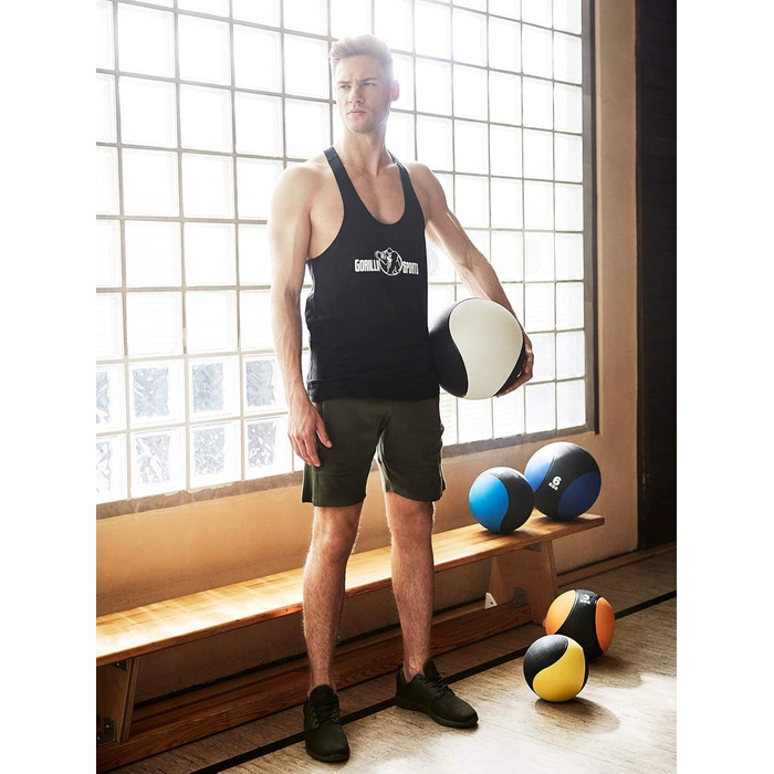 Медичний м&39яч GORILLA SPORTS - одинарний/комплект, обважнювачі 1 кг, 2 кг, 3 кг, 4 кг, 5 кг, 6 кг, 7 кг, 8 кг, 9 кг, 10 кг, з чіпкою поверхнею, виготовлені з гуми, вибір кольорів - слем-м&39яч, вага-м&39яч, тренувальний м&39яч, слем-м&39яч 2 кг - чорно-