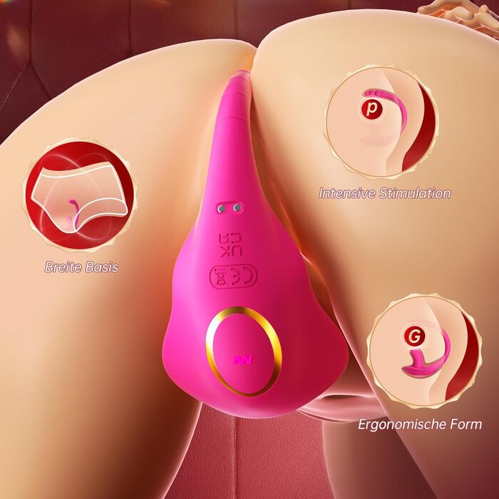 Вібратор rinofans для жінок 2-в-1, рожевий, з APP-керуванням