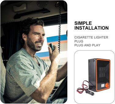 Електричний автомобільний обігрівач Hemobllo, обігрівач для транспортного засобу, швидкий нагрів, тиха робота, безпечний корпус, легке встановлення, енергоефективний, аксесуар для автомобіля