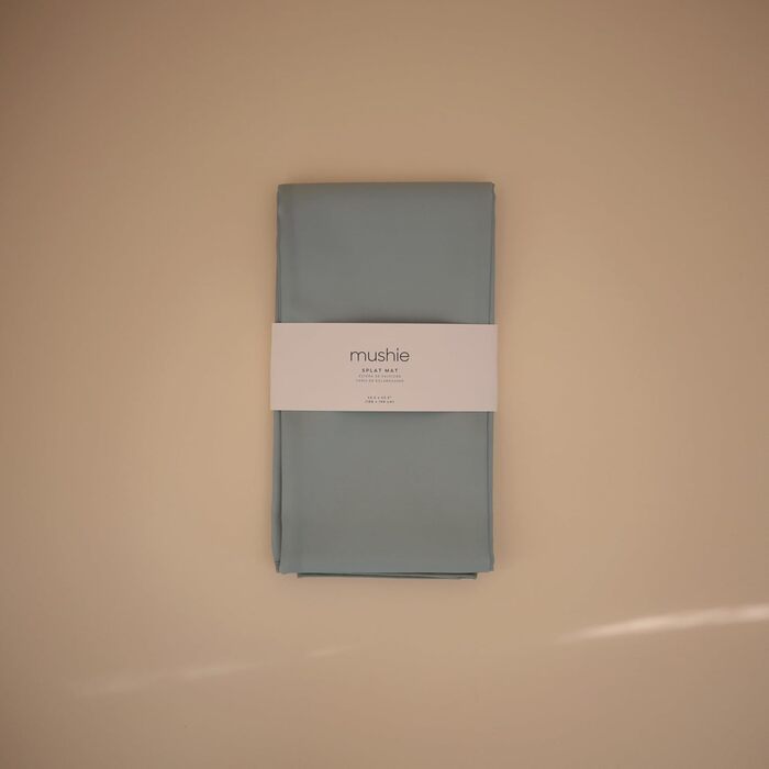 Захисний килимок для підлоги Mushie Splash Mat для немовлят Водонепроникний килимок для дитячих стільчиків, який можна прати в пральній машині 108x108 см Легкий, міцний килимок Splat без бісфенолу А Ідеально підходить для обідньої зони (римсько-зелений)