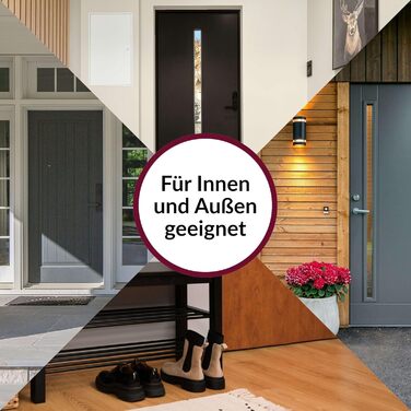 Персоналізований килимок для дверей - міцний, нековзний килимок для використання всередині та зовні приміщень - можна прати - килимок для зовнішніх та вхідних дверей - 60x40 см - собака/кіт з фотографією та іменем (імітація дерева)