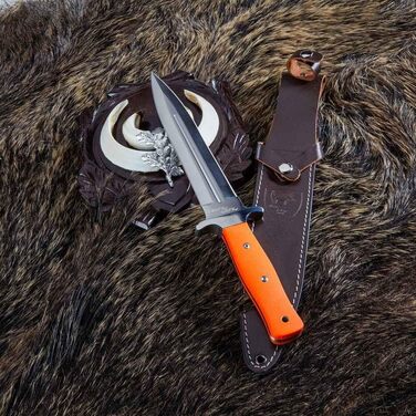 Ніж-перехоплювач PARFORCE Sautter Hatz-Watz Boar Hunter G10 FT у версії Full-Tang Orange