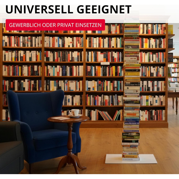 Окремостояча книжкова шафа зі сталі з порошковим покриттям, висотою 170,5 см, компактна книжкова шафа з основою та полицями, сучасний дизайн (735B)