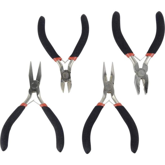 Набір плоскогубців для електроніки та точної механіки, 4 шт.