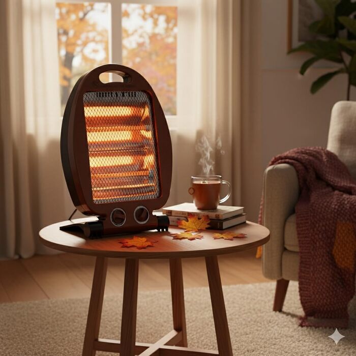 Інфрачервоний обігрівач 400/800 Вт безшумний, швидкий та глибокий нагрів, таймер, складаний, безпечний, для дому та офісу