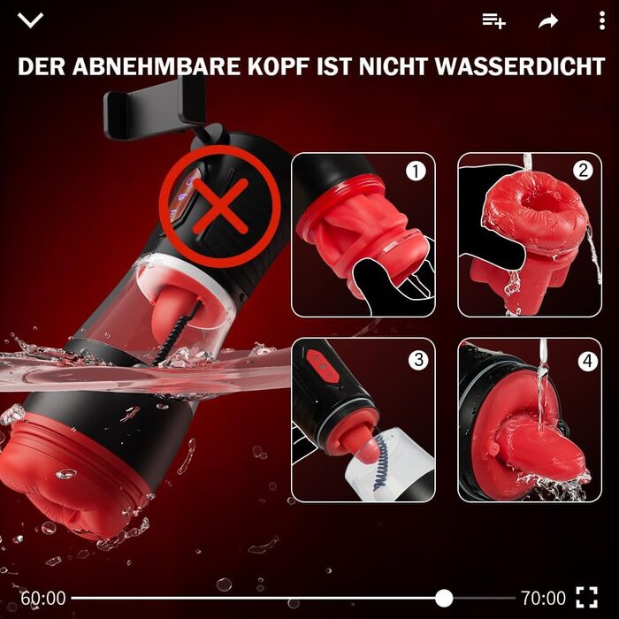 Електричний мастурбатор Seekheart для чоловіків, з 9 режимами смоктання, 9 режимами вібрації та 9 режимами «лизання»