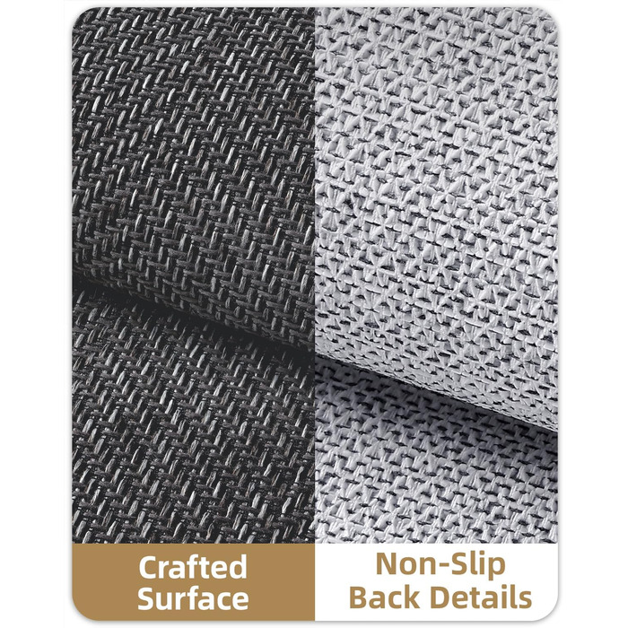 КОЛІР ТА ГЕОМЕТРІЯ Ультратонкий килимок для прихожих у приміщенні 43x76 см, килимок для прання в пральній машині з нековзним покриттям, плоский килимок для входу в приміщенні, абсорбуючий килимок для передпокою, коридору темно-сірого кольору (складений) Т