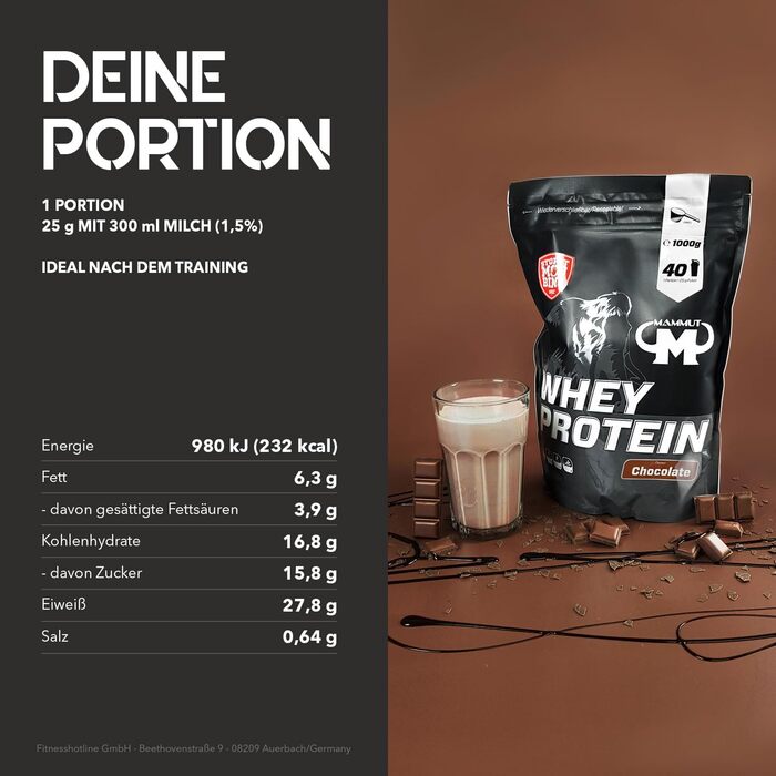 Протеїн Mammut Nutrition Whey Protein, Chocolate, 1 кг