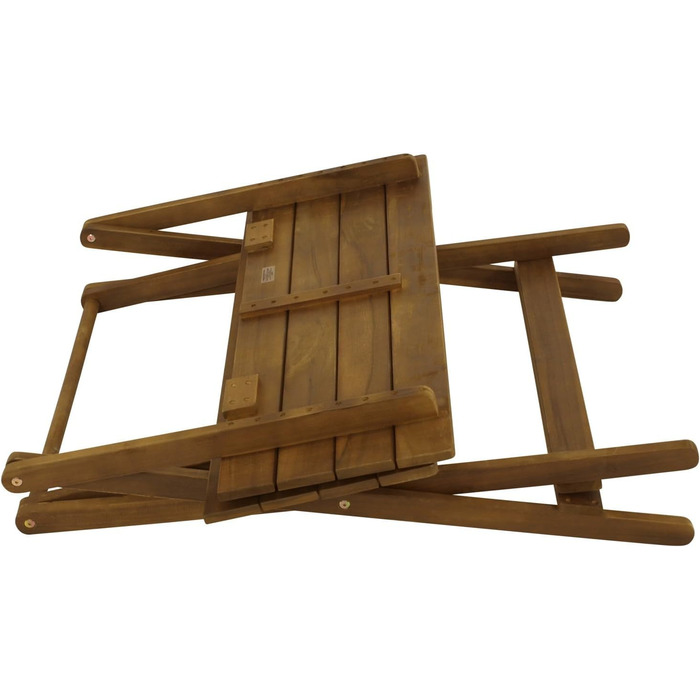 Складаний садовий стіл DEGAMO Bahia 90x60 см, коричневий колір акації, олійний, для вулиці, сертифікований FSC