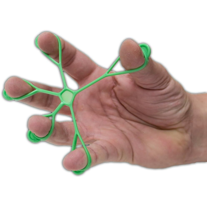 Еспандер для пальців AFH Тренажер для рук Набір з 3 шт. Міцний (зелений), дуже сильний (синій) та надзвичайно сильний (чорний)
