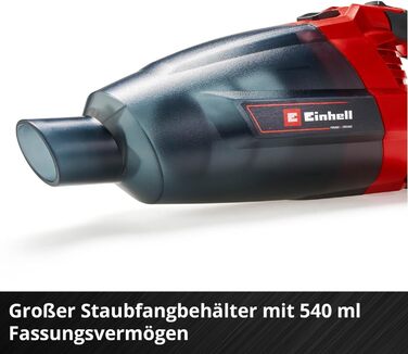 Акумуляторний ручний пилосос Einhell TE-VC 18 Li-Solo Power X-Change (18 В, сила всмоктування 42 мбар, контейнер для пилу 540 мл,