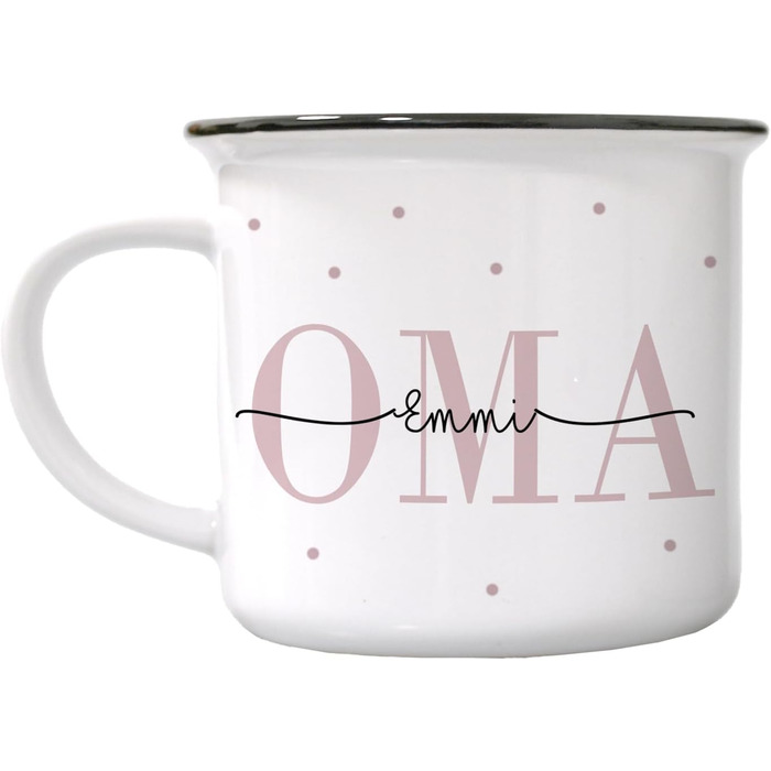 Персоналізований набір із 2 чашок Бабуся Дідусь Кераміка Ідея подарунка для бабусі й дідуся Оголошення про вагітність (Бабуся Дідусь Емальований вигляд)