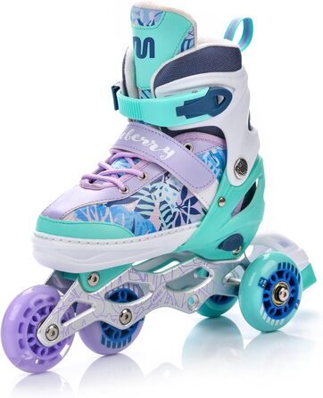 Дитячі роликові ковзани Meteor регульовані 4-в-1 Роликові ковзани, роликові ковзани, ковзани колеса ABEC-7 PU, алюмінієва рама розміри XS 25-28, S 30-33, M 34-37, M фіолетовий