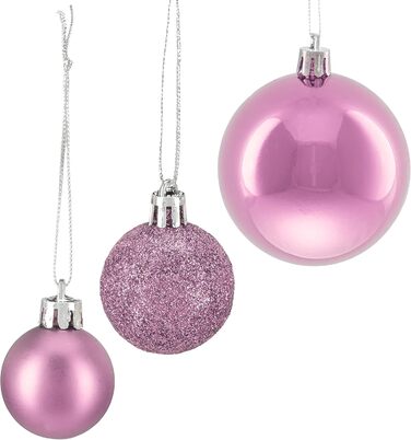 Різдвяні кульки набір із 100 шт рожеві Relaxdays