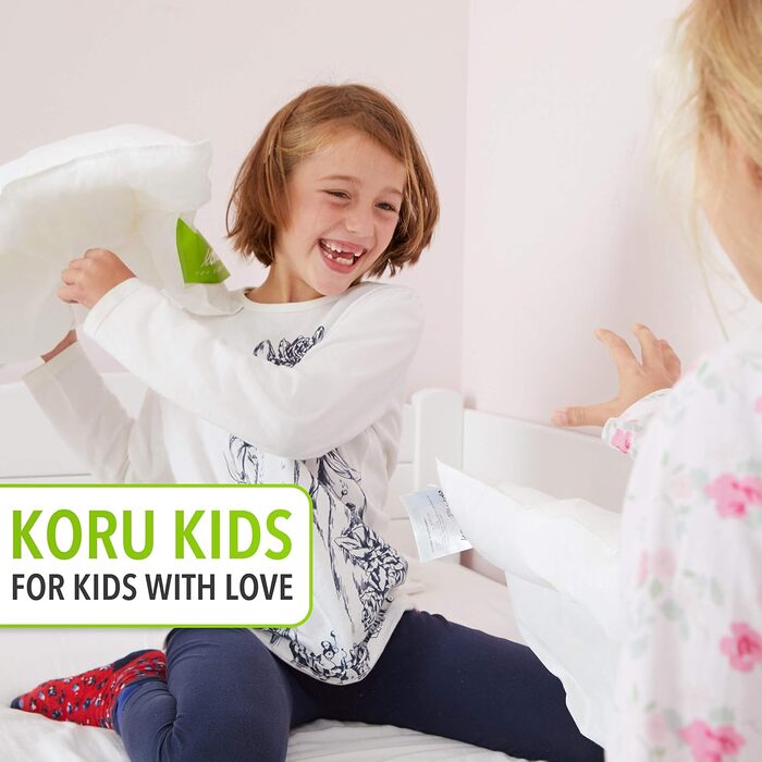 Дитяча подушка Koru Kids 40x60 см - 100 бавовна - дитяча подушка - прання при 60 градусах - дитяча подушка - Oeko-Tex - дитяча под
