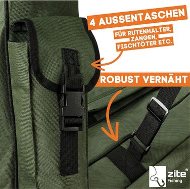 Сумка для рибалки Zite Fishing Сумка для вудки 150см Чохол для риболовлі Rod-Case Водовідштовхувальний чохол, 3 відділення рюкзак для вудок сумка для риболовлі сумки для риболовлі сумка для вудки сумка для вудки 150 см